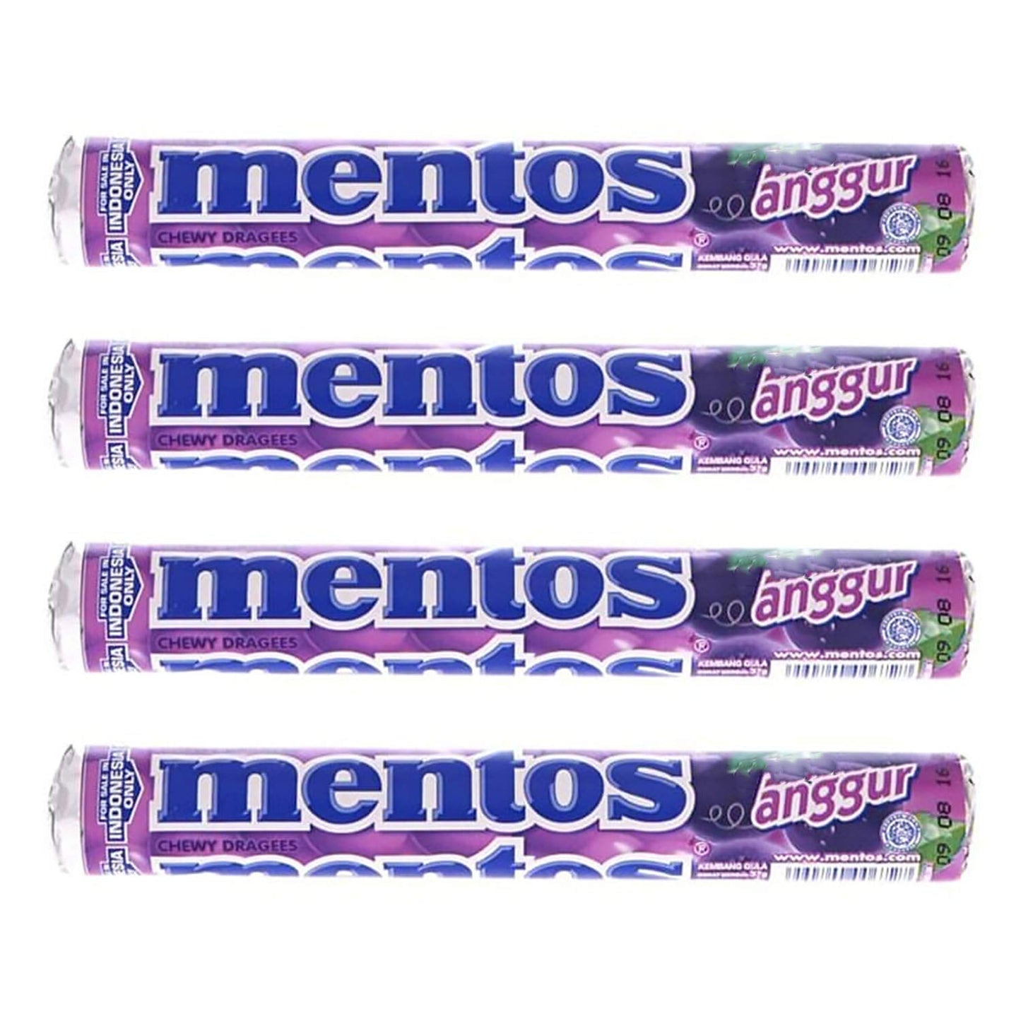 Mentos Grape Roll, 4 x 29 g - "Four Pack Grape Rolls!"