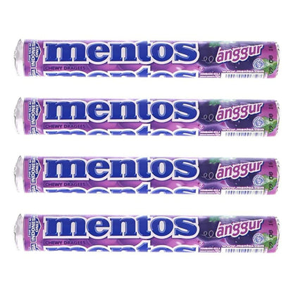 Mentos Grape Roll, 4 x 29 g - "Four Pack Grape Rolls!"