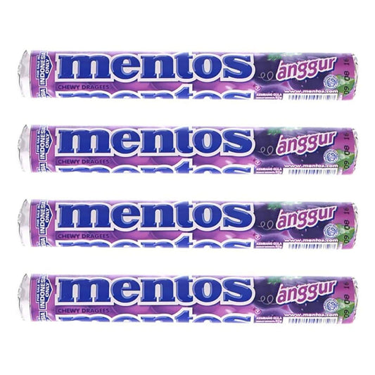 Mentos Grape Roll, 4 x 29 g - "Four Pack Grape Rolls!"