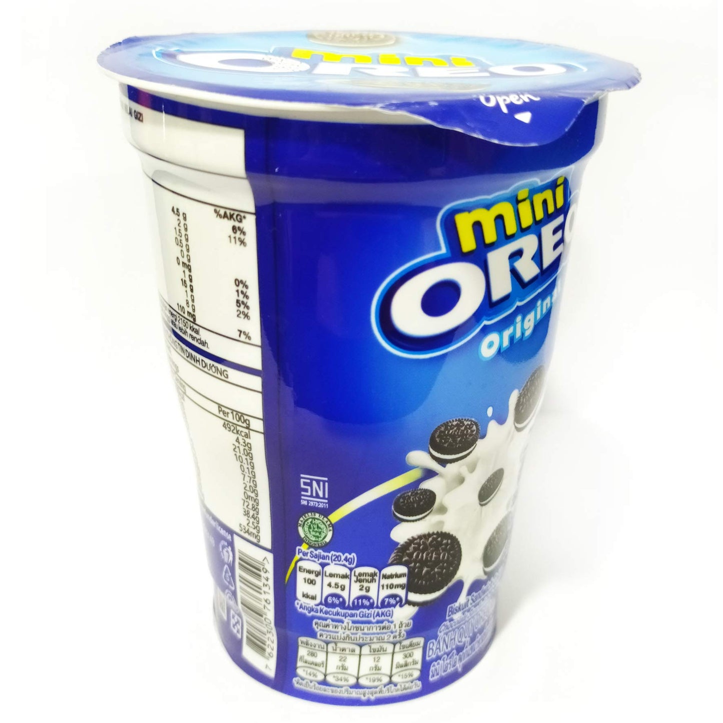 Oreo Mini Cream Biscuit - Original Vanilla Flavor, 61.3g Cup (Pack of 2) - "Mini vanilla delight!"