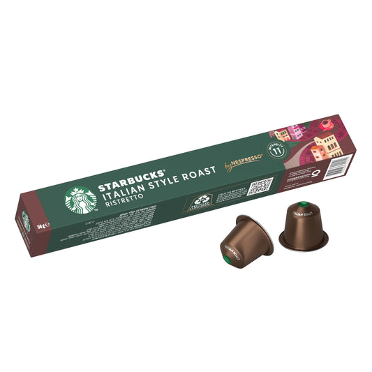 Starbucks Italian Style Roast By Nespresso Dark Roast Coffee Pods (Pack of 1, Total 10 Capsules)