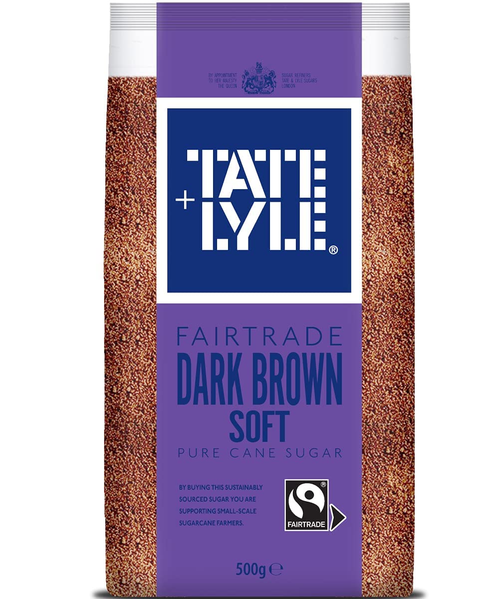 Tate and Lyle Dark Soft Brown Cane Sugar, 17.64 oz ℮ 500 g, 2 Pack