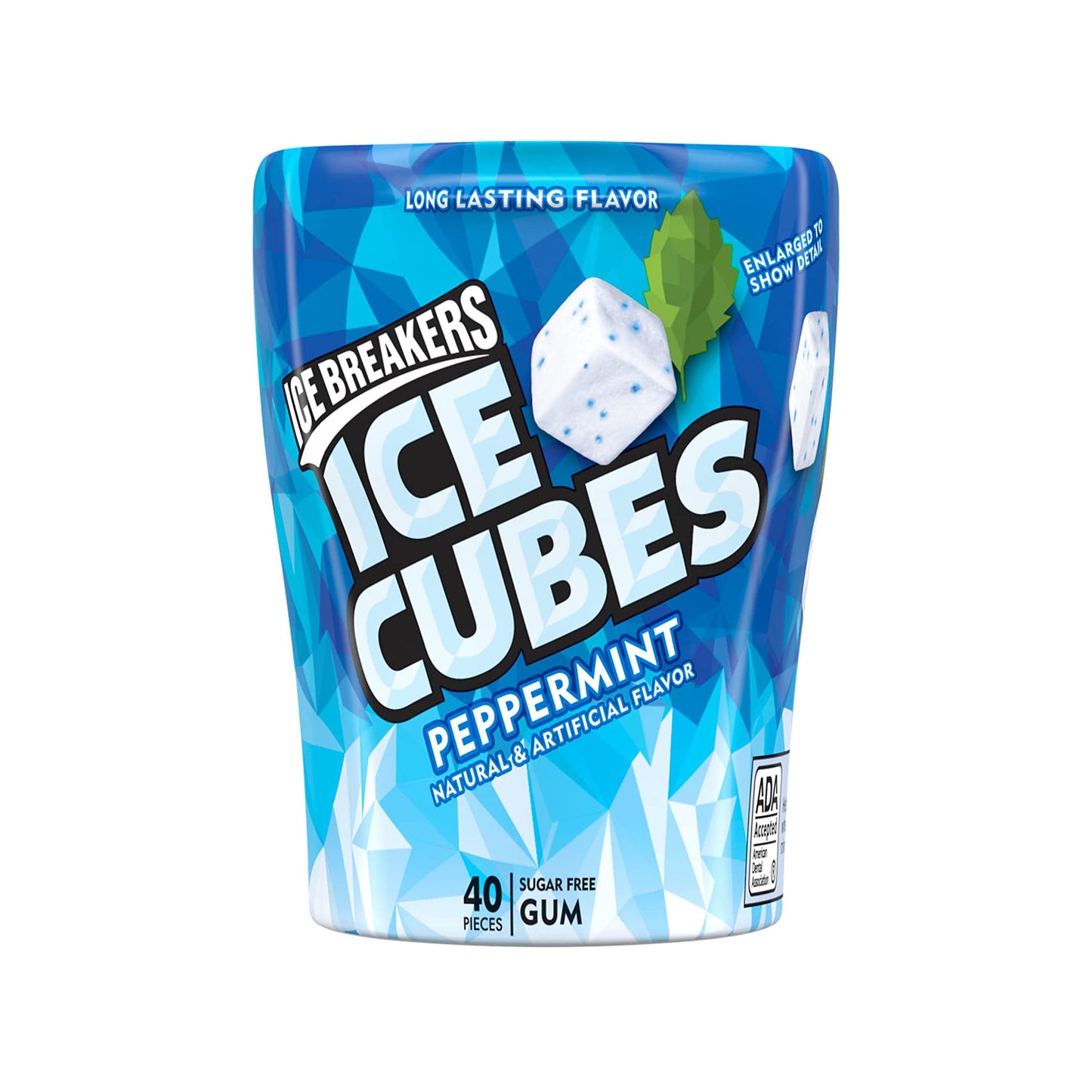 Ice Breakers Ice Cubes Sugar Free Gum Peppermint 40 Count Containers Pack Of 4 - Four containers of peppermint gum cubes, 40 pieces each.