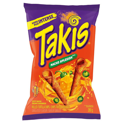 Takis Xplosion Tortilla Chips - Intense Flavor Explosion (280g) - Spicy, Bold, and Crunchy Snack Sensation