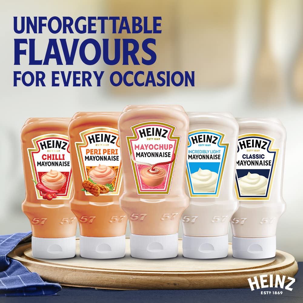 Heinz Delicious Mayochup Mayonnaise, 400ml - Heinz's tasty Mayochup in a larger 400ml bottle.