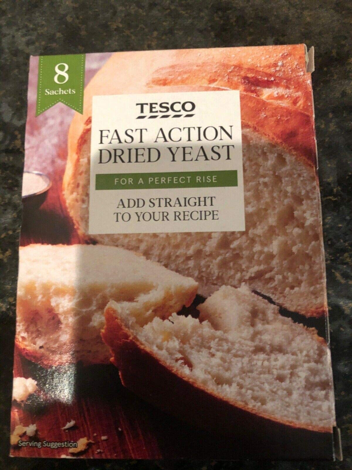 Tesco Fast Action Dried Yeast for Perfect Rise 8 Sachets - 56g