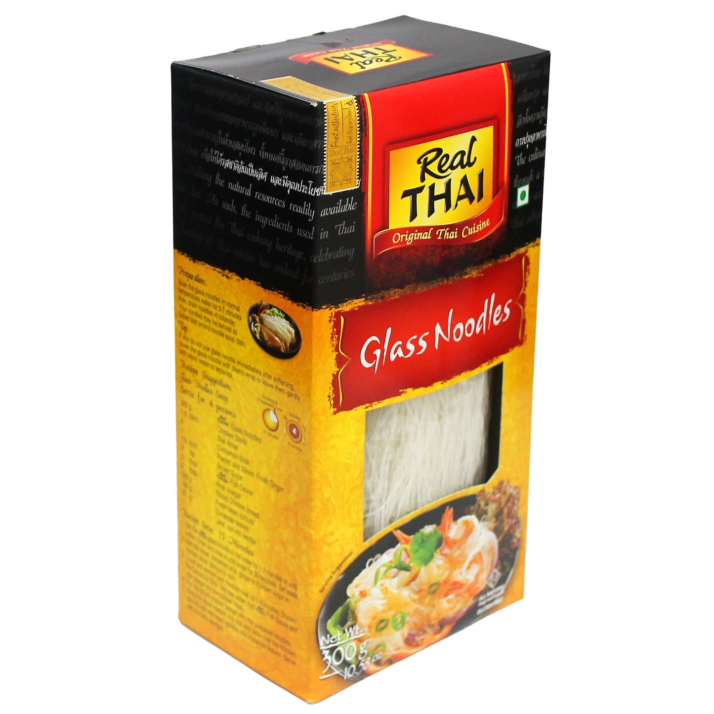 Real Thai Original Thai Cuisine Glass Noodles, 10.58 Oz / 300 G, Wheat Free - Noodle Nirvana!