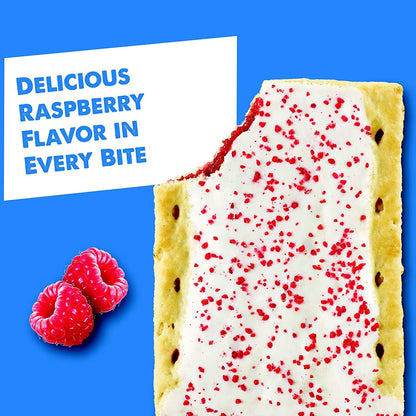 Pop Tarts Frosted Raspberry Pack of 4 Pouch, 4 x 416 g - "Four-pack of raspberry delight!"