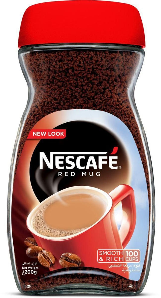 Nestle Red Mug Smooth and Rich Coffee Bottle (200g) - "Red Mug Coffee - 200g Bottle of Smooth & Rich Coffee!"