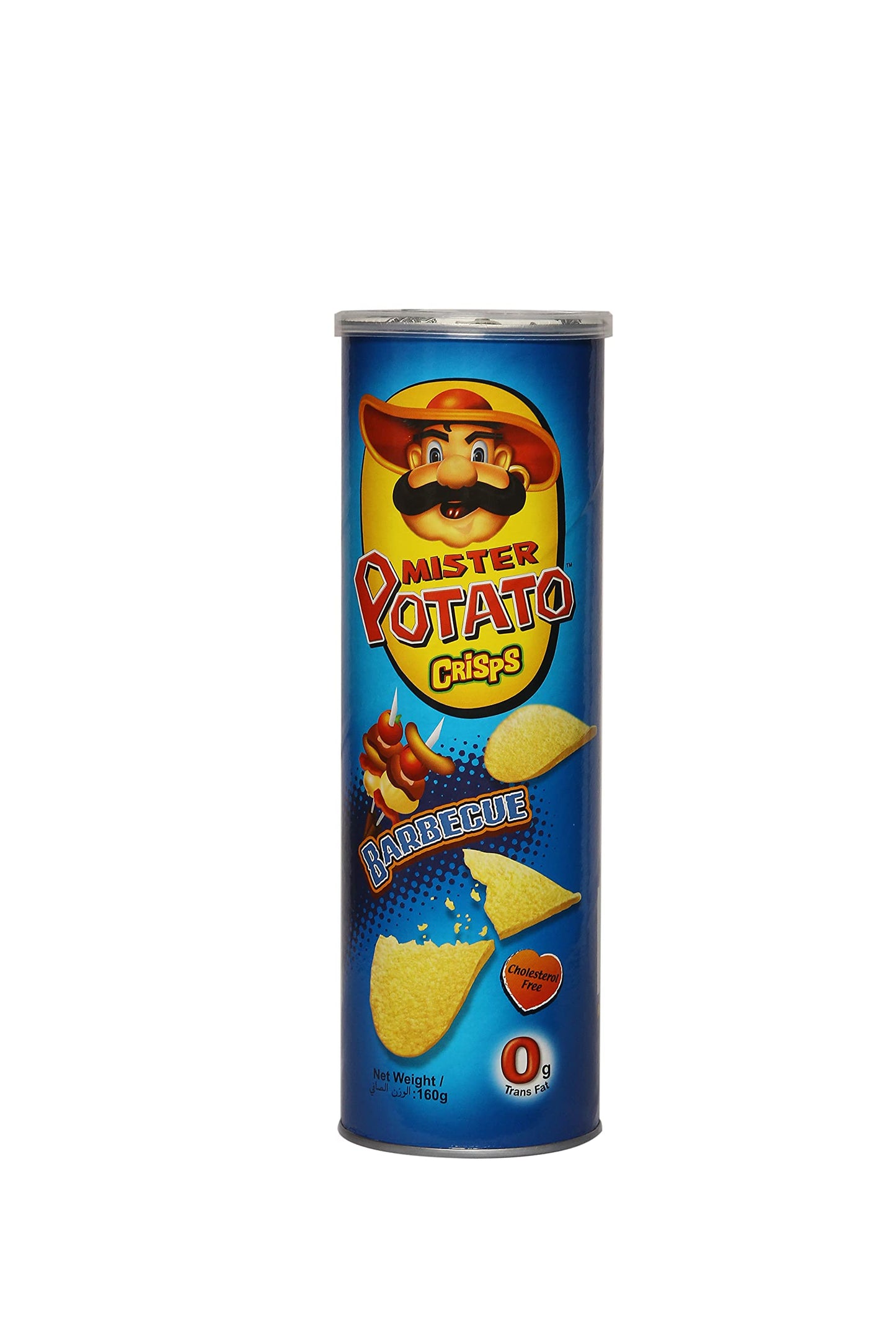 Mister Potato Crisps Potato Chips, Cheese, Original, Sour Cream & Onion, Barbecue - Combo of 4 (160g Each) - "Flavor Combo Crunch!"