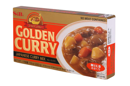 S&B Golden Curry Mix | Ready to Eat Japanese Curry Mix 12 Servings (Mild) 220gm | Heat and Eat Golden Japanese Curry