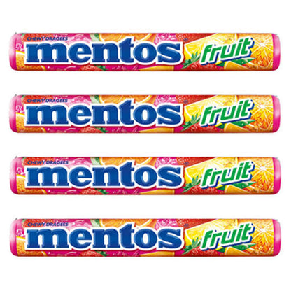 Mentos Fruit Roll, Fruit - 116 Gm, 4 X 29 Gm - "Four Pack Fruit Rolls!"