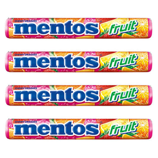 Mentos Fruit Roll, Fruit - 116 Gm, 4 X 29 Gm - "Four Pack Fruit Rolls!"