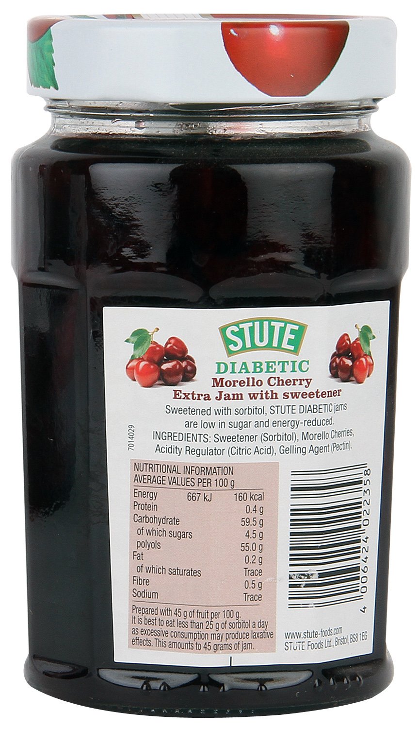 Stute Morello Cherry Extra Jam, 430 g