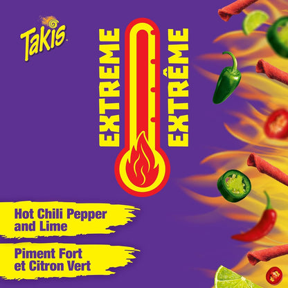 Takis Fuego Tortilla Chips - Intensely Spicy Chili Pepper & Lime Flavour (280g)