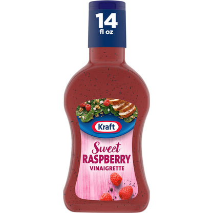 Kraft Olive Oil Vinaigrettes Raspberry Salad Dressing (14 fl oz Bottle) - "Raspberry Vinaigrette!"