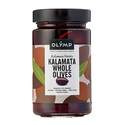 Olymp Kalamata Pitted Olives, Vegan â€¢ Gluten Free â€¢ Non GMO â€¢ Hand Picked, 12.7 oz â„® 360 g - "Hand-picked perfection!"