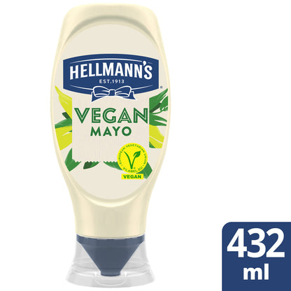 Hellmann's Vegan Mayonnaise, 14.54 fl oz / 430 ml / 394 g - Plant-based vegan mayonnaise.