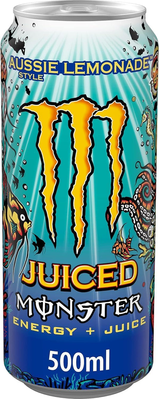 MONSTER AUSSIE LEMONADE STYLE JUICED ENERGY DRINK 500ML - "Aussie Lemonade Energy!"