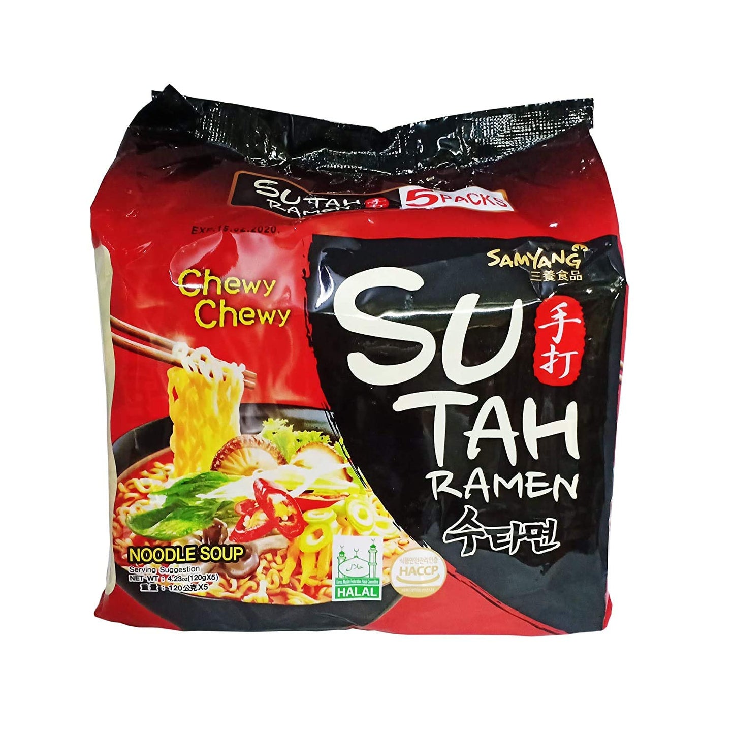 Samyang Hot Chicken Ramen Noodles Suta (120gx5 Pack)