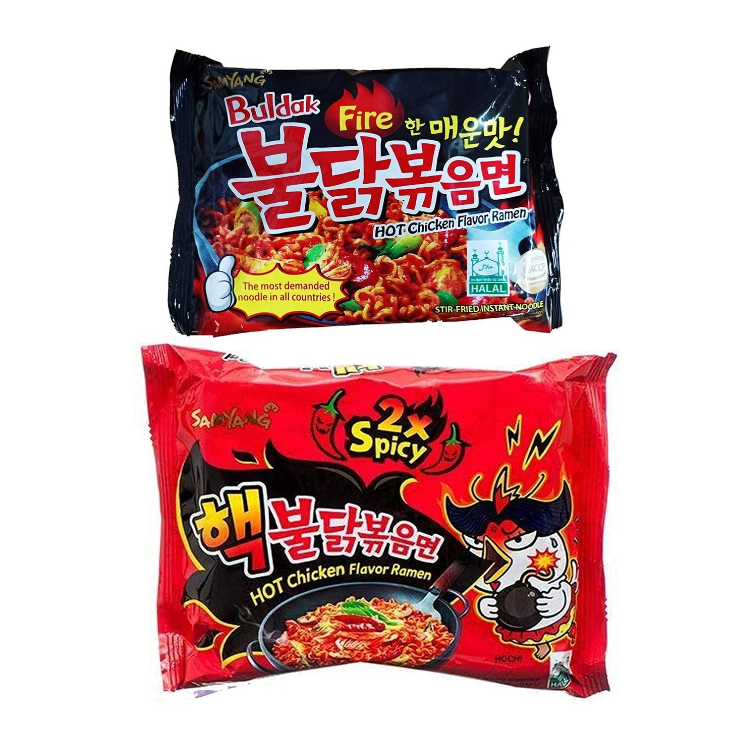 SAMYANG Hot Chicken Ramen Noodles Multipack (Pack Of 2) - 270 Gram