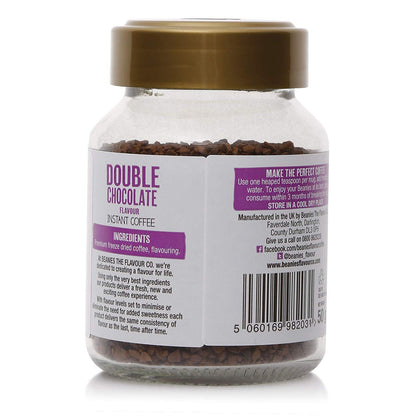 Beanies Instant Flavoured Double Chocolate Coffee (UK Special) - 50gm - Ultimate chocolate indulgence