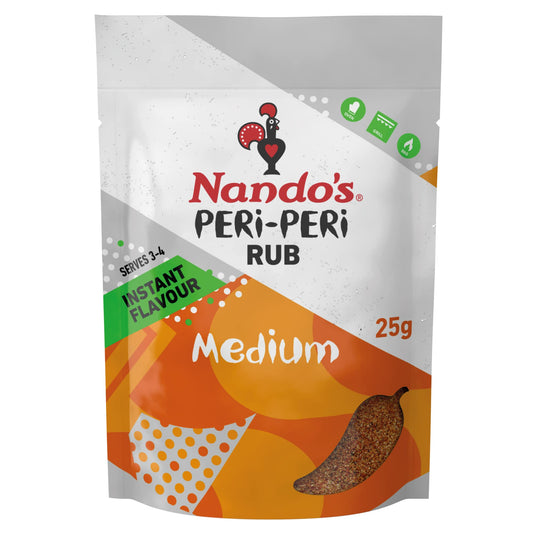 Nandos Medium Seasoning Rub 25g - "Medium Peri Peri Magic!"