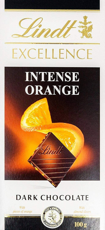 Lindt Excellence Orange Intense Chocolate, 2 X 100 g