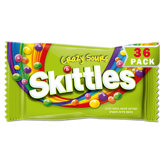 Skittles Crazy Sour Flavour Candy Pack of 36, x 45 g