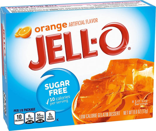 Delicious Orange Artificial Flavor Jell-O Mix - Easy-to-Make Gelatin Dessert with 17g of Sweetness - Perfect for Refreshing Treats and Snacks!