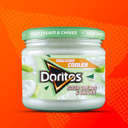 Doritos Cool Sour Cream and Chives Jar, 300 g - Cool creamy chives!