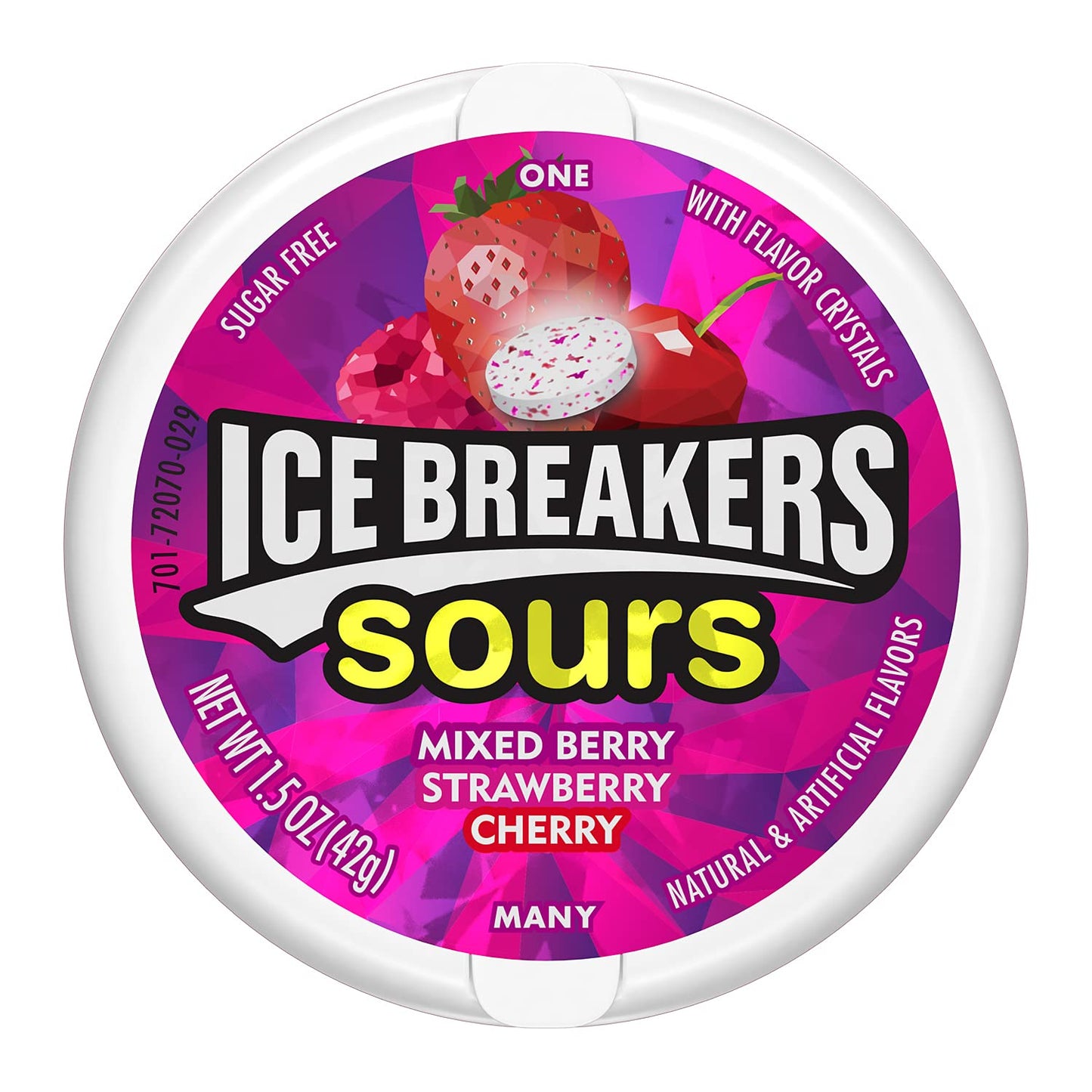 Ice Breakers Sours Strawberry+Mixed Berry, 42g - A delicious duo of strawberry and mixed berry sours, 42g.