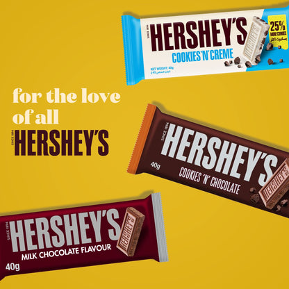 Hershey's Milk Chocolate- 24 Pack, 24 X 40 g - Box of 24 milk chocolate bars, each 40g.