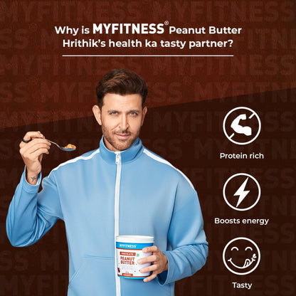 MYFITNESS High Protein Dark Chocolate Peanut Butter Crispy 1kg | With Added Whey | 23g Protein for Muscle Building | Tasty Nut Butter Spread | Gluten Free | Zero Trans Fat| Crispy Peanut Butter