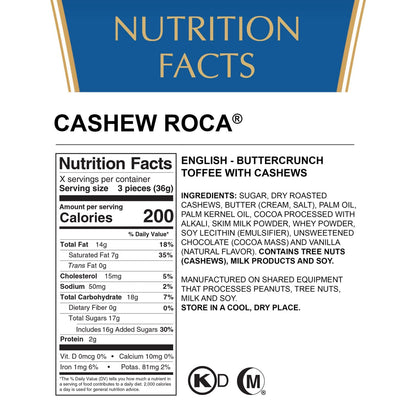 Brown & Haley Cashew Roca Buttercrunch Toffee with Cashews 284g - Nutty toffee treat