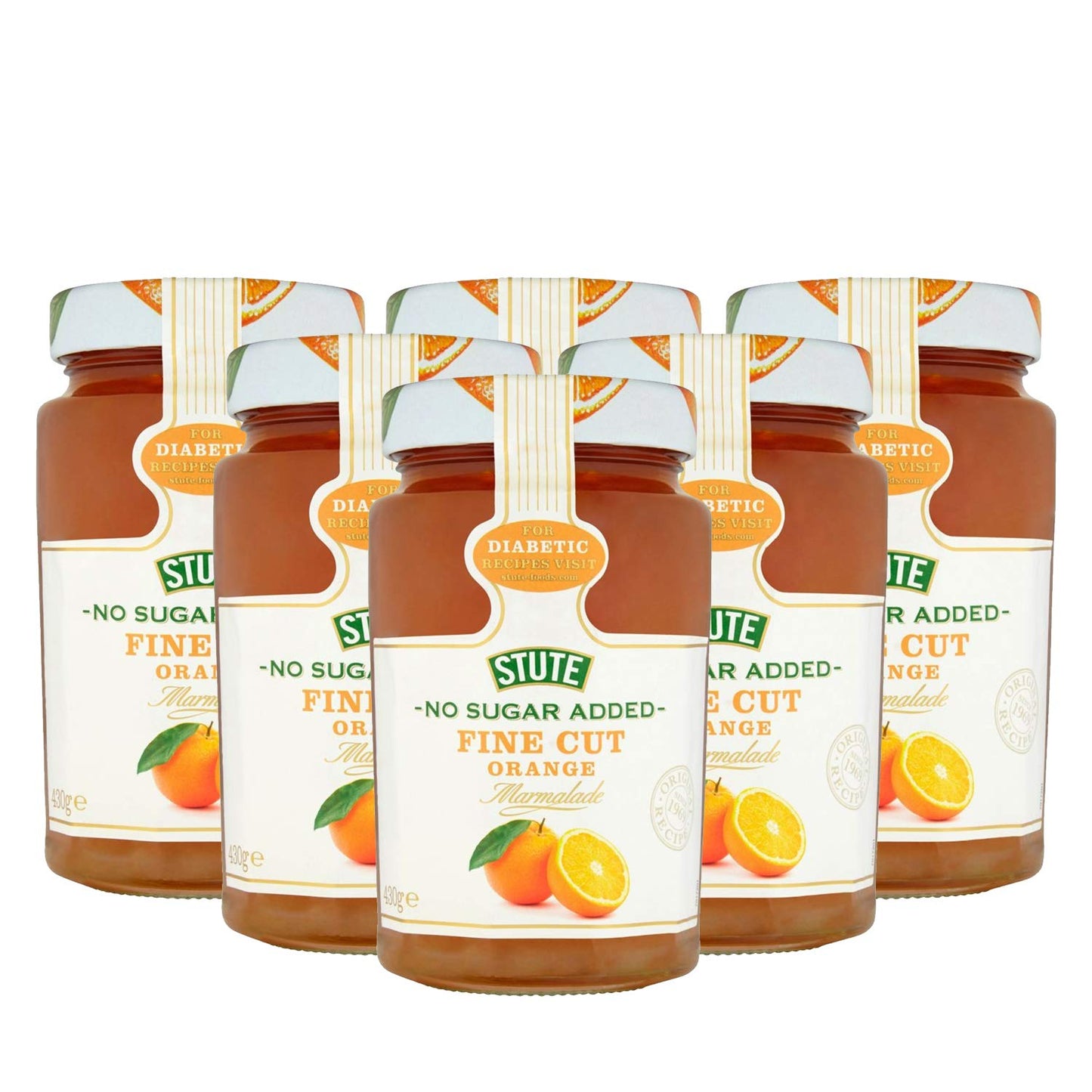 Stute Fine Cut Orange Marmalade Jam, 6 X 430 g