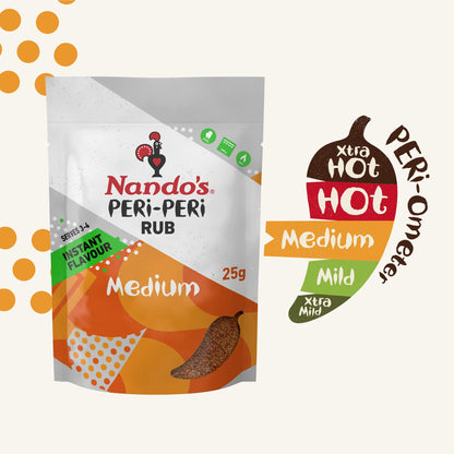 Nandos Medium Seasoning Rub 25g - "Medium Peri Peri Magic!"