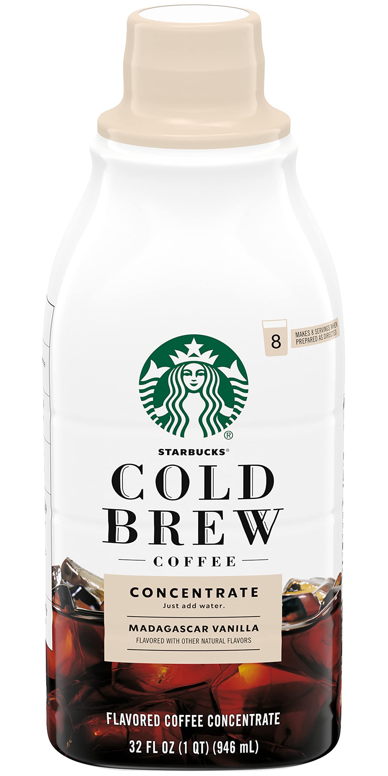 Starbucks Cold Brew Concentrate, 32 Fl Oz (Madagascar Vanilla)