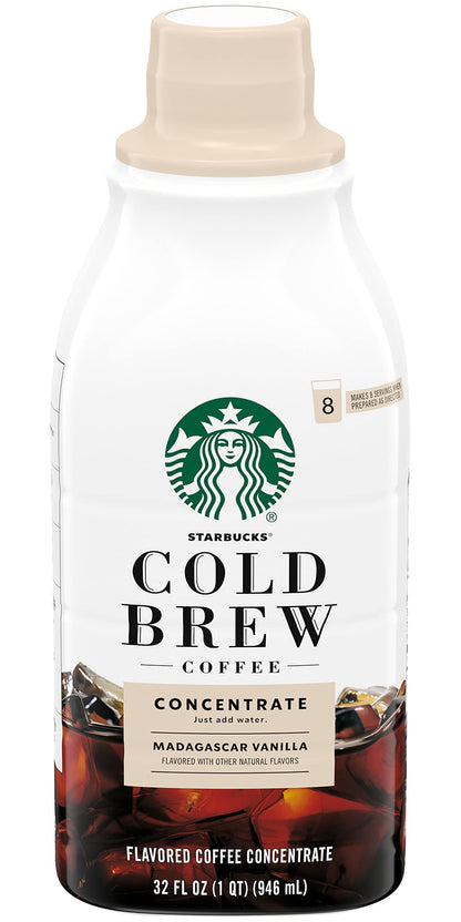 Starbucks Cold Brew Concentrate, 32 Fl Oz (Madagascar Vanilla)