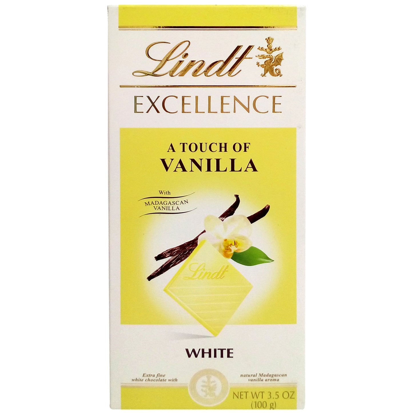 Lindt White Chocolate - Excellence A Touch of Vanilla, 100g Carton