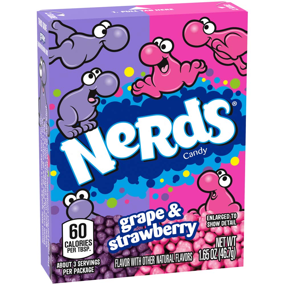 NERDS Wonka Grape and Strawberry, 1.65-Ounce Packets (Pack of 36) - "Wonka Grape & Strawberry Nerds!"