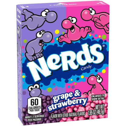 NERDS Wonka Grape and Strawberry, 1.65-Ounce Packets (Pack of 36) - "Wonka Grape & Strawberry Nerds!"