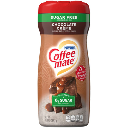 Nestle Sugar Free Chocolate Crème Coffee Mate, 10.19 oz ℮ 289 g - "Sugar Free Chocolate Crème Coffee Mate - 289g of Creamy, Guilt-Free Delight!"