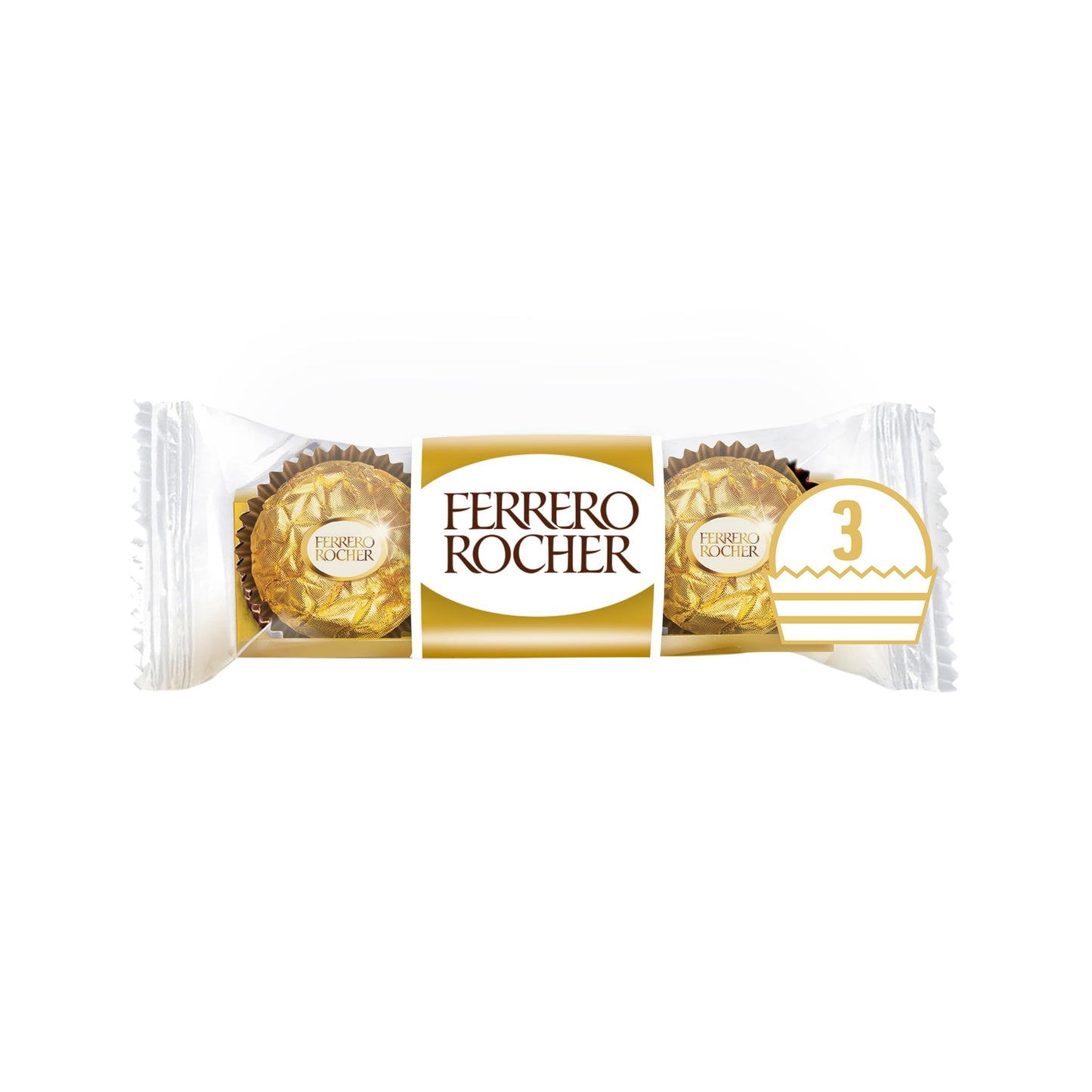 Ferrero Rocher Hazelnut Chocolates, 3 Pcs (Pack Of 2) - 0.6 Kg - Double hazelnut joy!