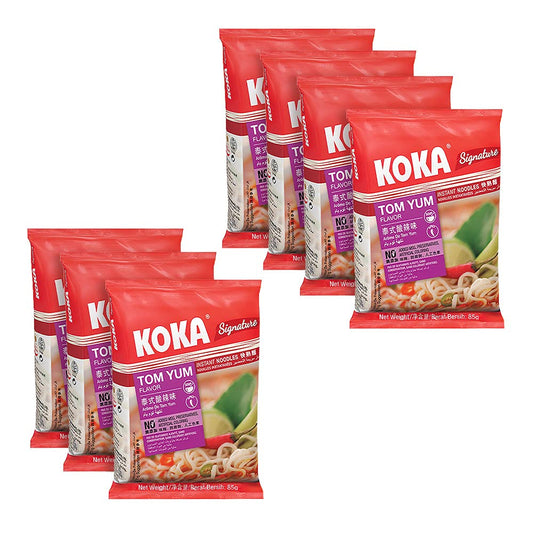 KOKA Signature Tom Yum Noodles(85Gram X 7 Packs) "(Halal Certified)" - Preservative Free - "Tangy Thai Twist!"