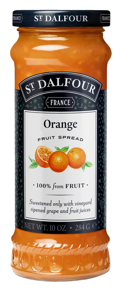 St Dalfour Orange Marmalade Fruit Spread 284 g | No Added Sugar | 100% from Fruit | No Added Preservatives, Colours, Flavors or Sweeteners | No Corn Syrup | Traditional French Recipe