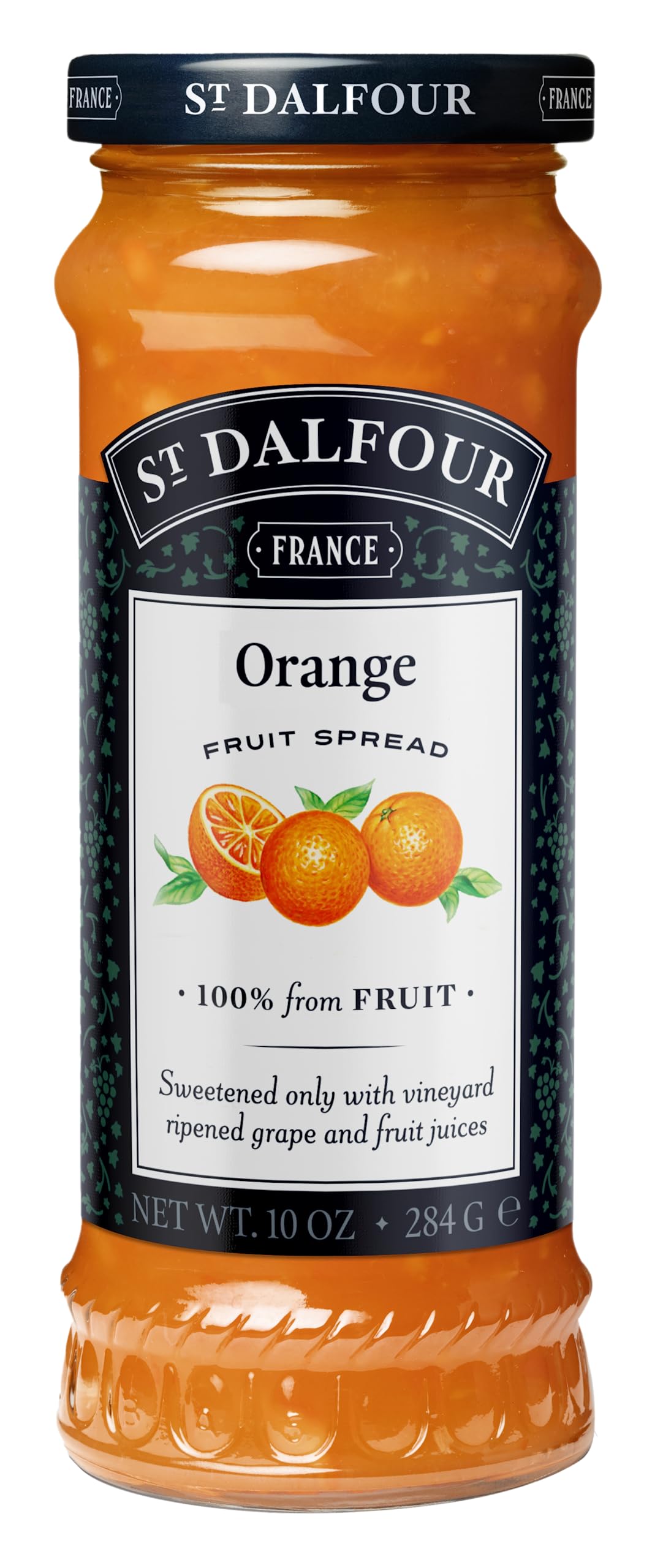 ST. DALFOUR Orange Marmalade Fruit Spread 284 G, No Added Sugar, 100% From Fruit, No Added Preservatives, Colours, Flavors Or Sweeteners, No Corn Syrup, Traditional French Recipe