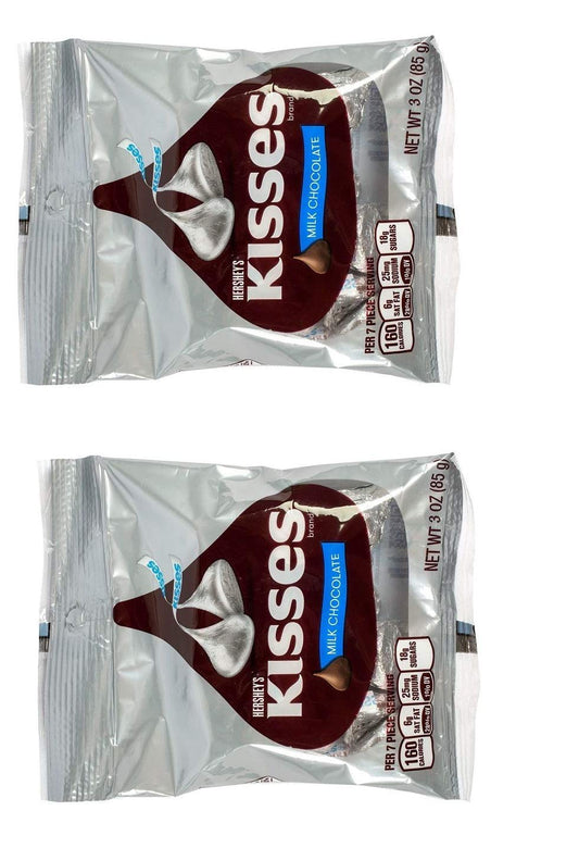 Hershey's Kisses Milk Chocolate (Pack of 2), 85g - Two packs of milk chocolate Kisses, each 85g.