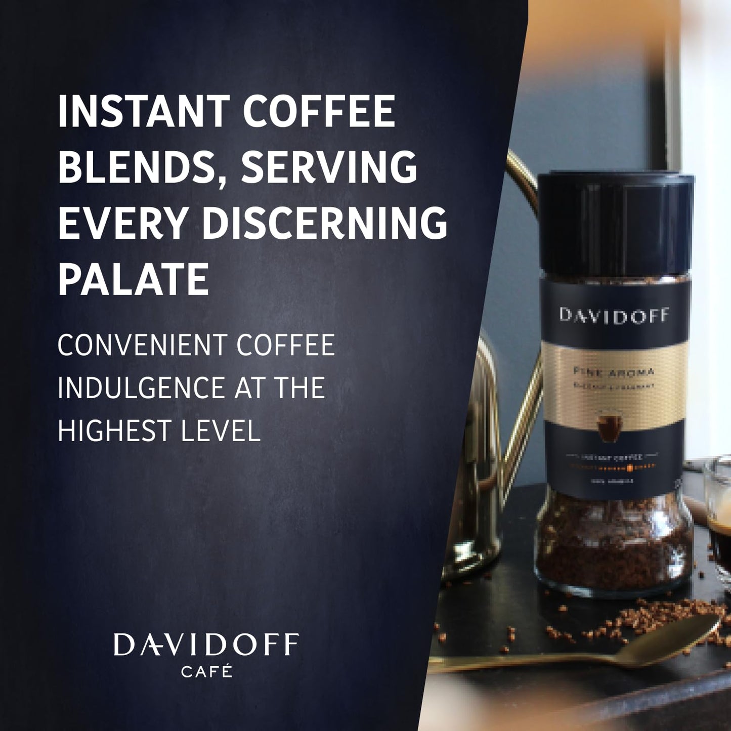 Davidoff Fine Aroma Instant Coffee 100% Arabica, 3.53 oz ℮ 100 g Pack of 2 - Pure Arabica pleasure!