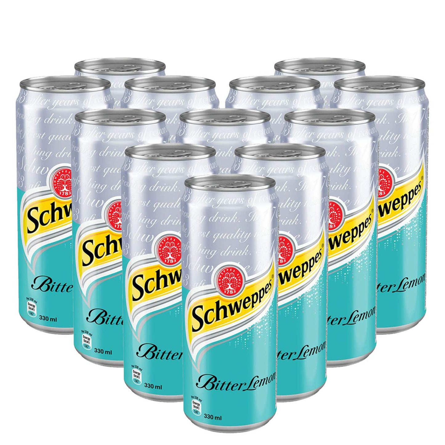 Schweppes Bitter Lemon Can- 12 Pack, 12 x 320 ml